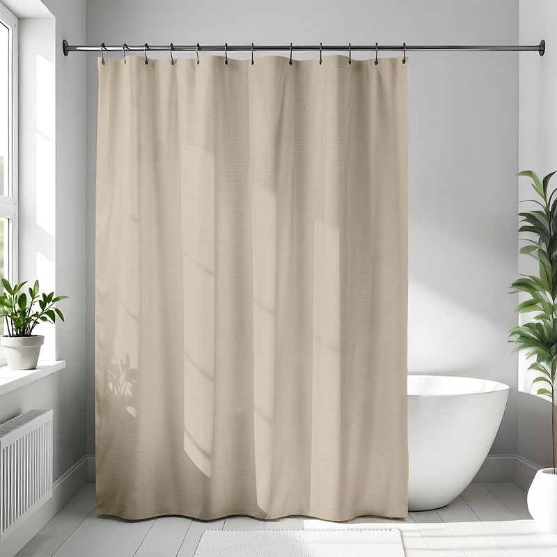 Rideau de douche unicolor beige