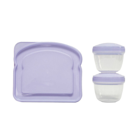 Kit repas 3 pieces violet