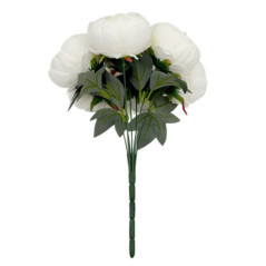 Bouquet de pivoine blanc 7 tetes