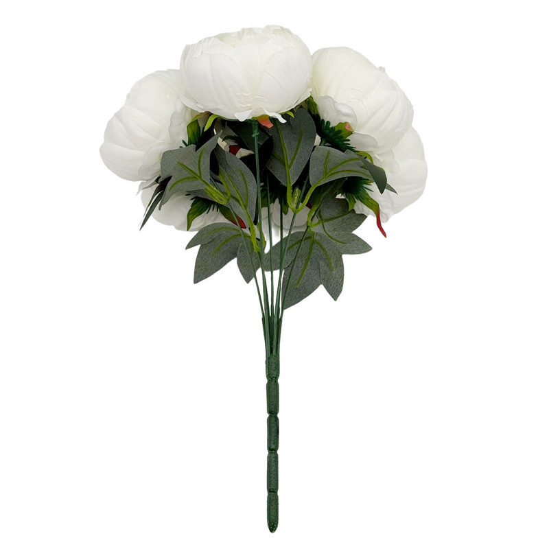 Bouquet de pivoine blanc 7 tetes
