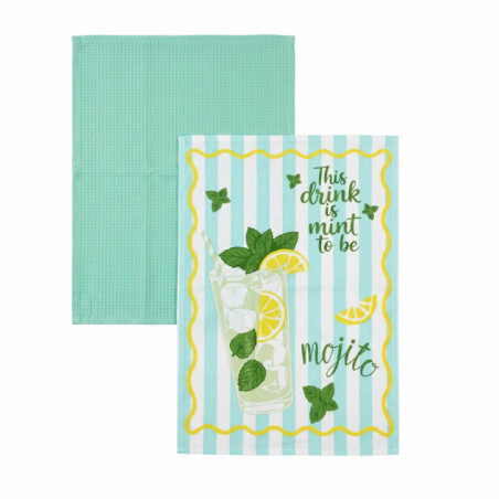 Lot de 2 torchons mojito 45x65cm