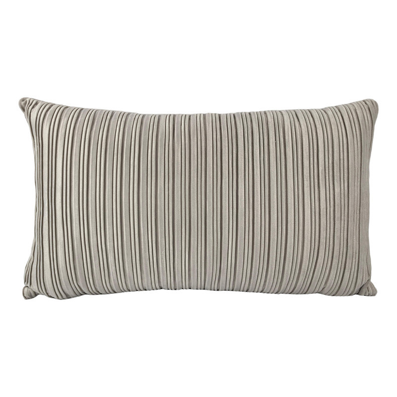 Coussin plisse 50x30cm ivoire