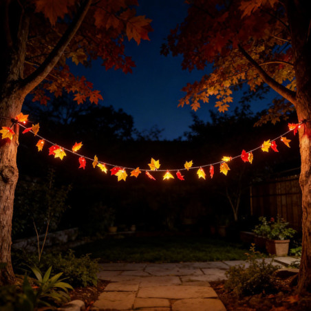 Guirlande solaire automne
