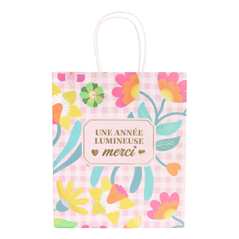 Sac cadeaux 18x10x21cm merci