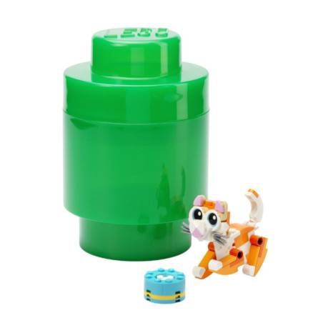 Brique ronde lego 1 plot vert