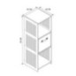Meuble 3 cubes + 1 paniere