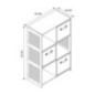 Meuble 6 cubes + 3 panieres