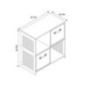 Meuble 4 cubes + 2 panieres