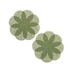 2 sets de table fleur vert