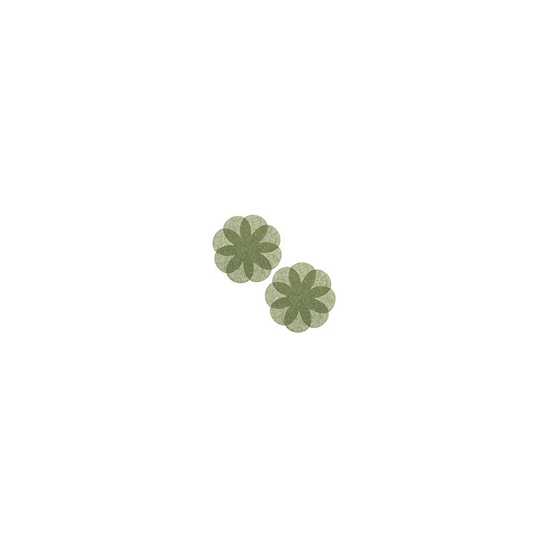 2 sets de table fleur vert
