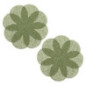 2 sets de table fleur vert