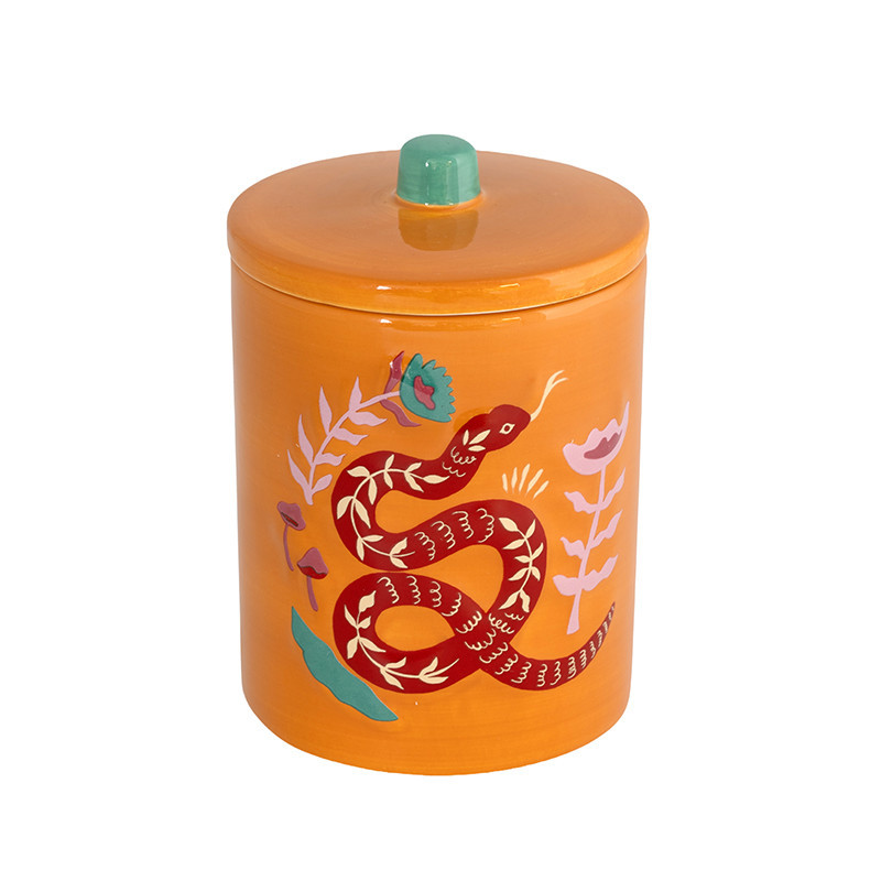 Bocal yucatan orange d8x11.7cm