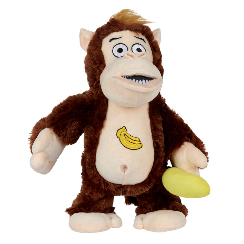 Peluche animee singe banane