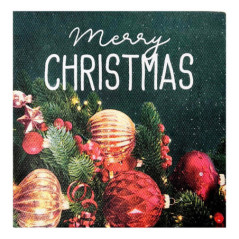Serviette photoprint noel 38x38c