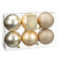 Pack de 6 boules 15cm dore