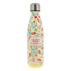 Bouteille isotherme 50cl fleurs