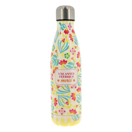 Bouteille isotherme 50cl fleurs