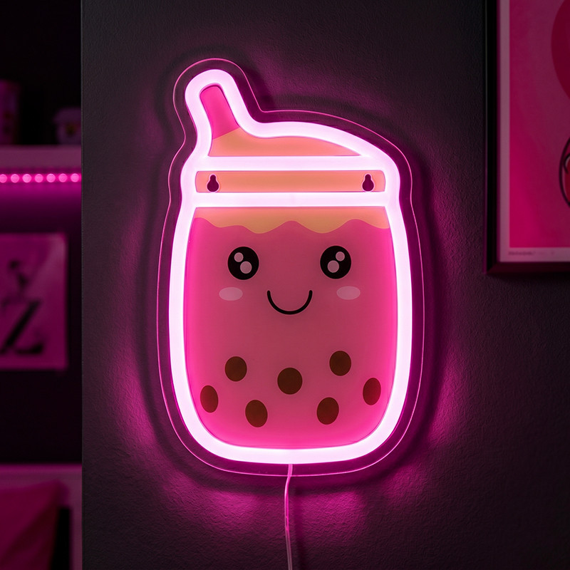 Neon led bubble tea