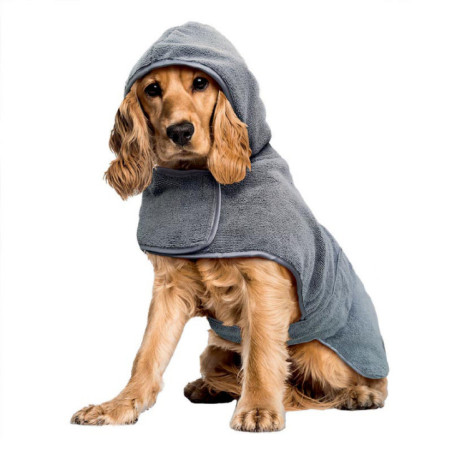 Peignoir pour chien microfibre m