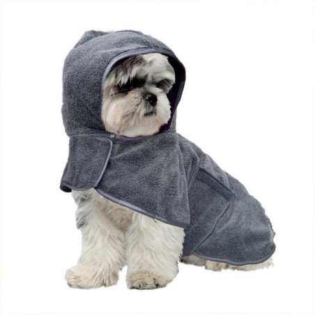 Peignoir pour chien microfibre s
