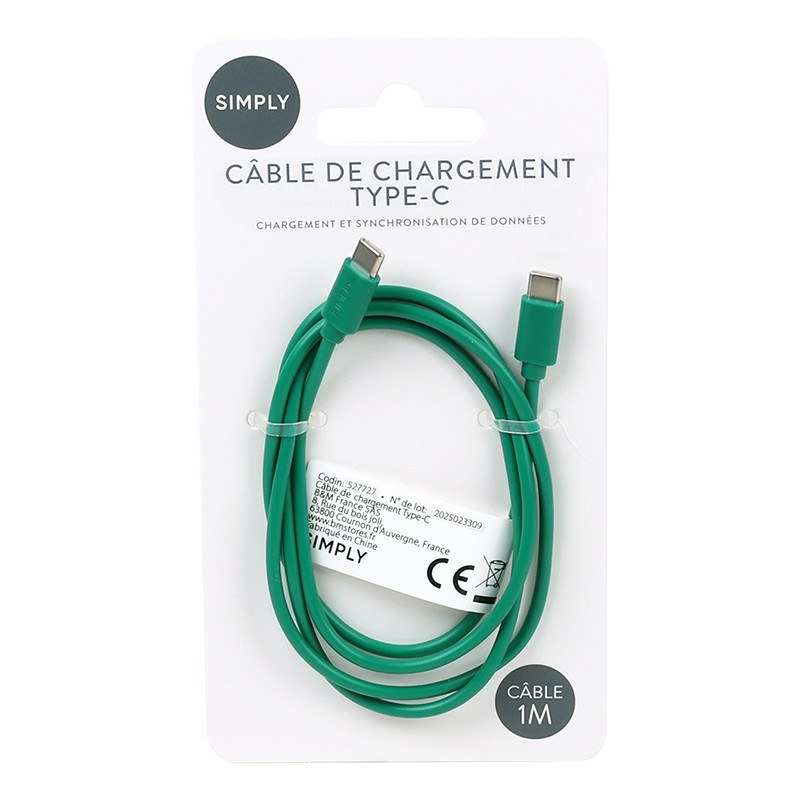 Cable type c to type c 1m