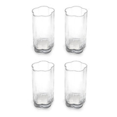 Lot de 4 verres haut fleur