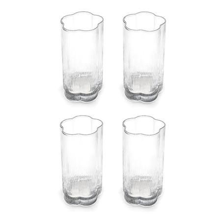 Lot de 4 verres haut fleur