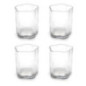 Lot de 4 verres bas fleur