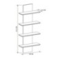 Etagere 4 etages effet noyer