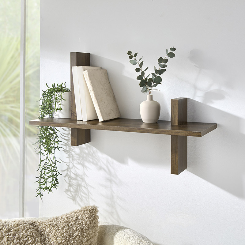 Etagere effet noyer