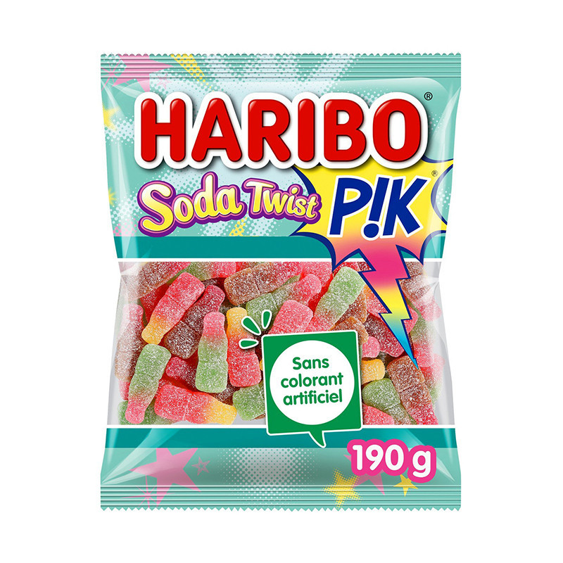 Bonbons soda twist pik 190g