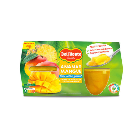 Coupelles mangue, ananas au jus