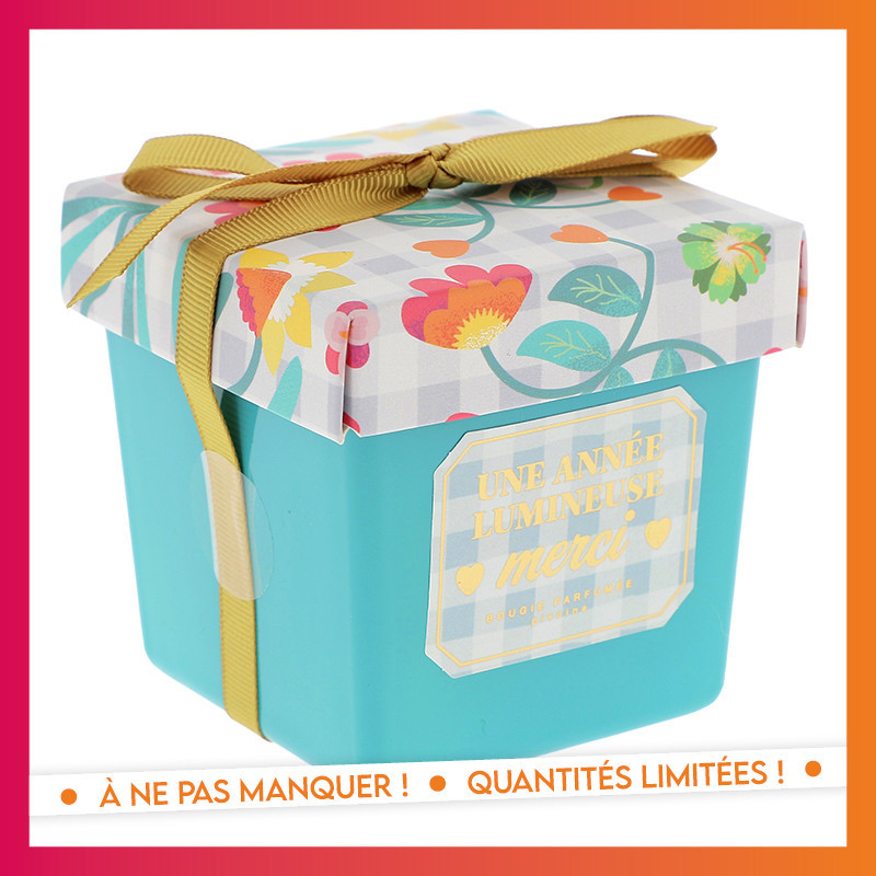 Bougie parfumee carree merci