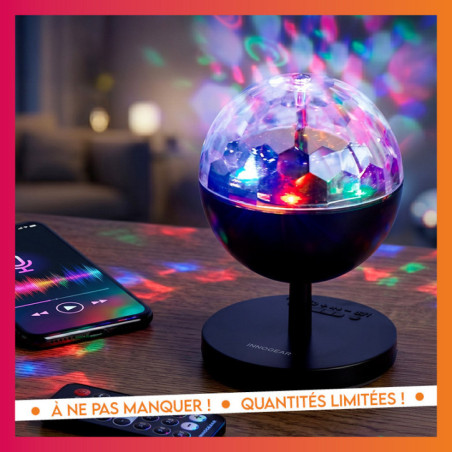 Boule disco lumiere et enceinte