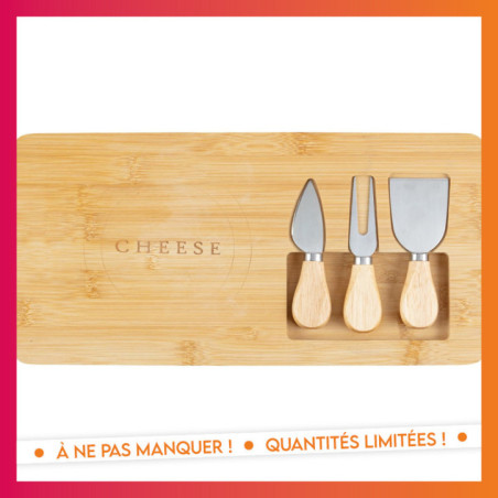 Planche a fromage + 3 couteaux