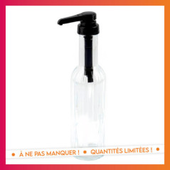 Pompe a sirop en verre strie