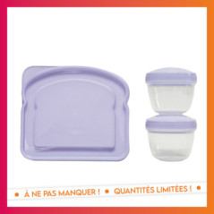 Kit repas 3 pieces violet