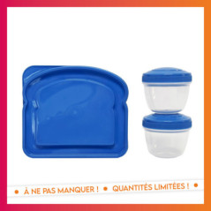 Kit repas 3 pieces bleu