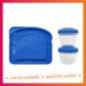 Kit repas 3 pieces bleu