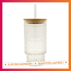 Gobelet en verre motif en relief