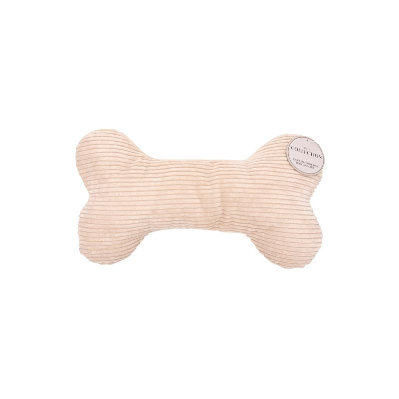 Jouet chien  en velours beige