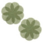 2 sets de table fleur vert