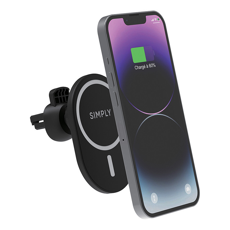 Support voiture + qi simply