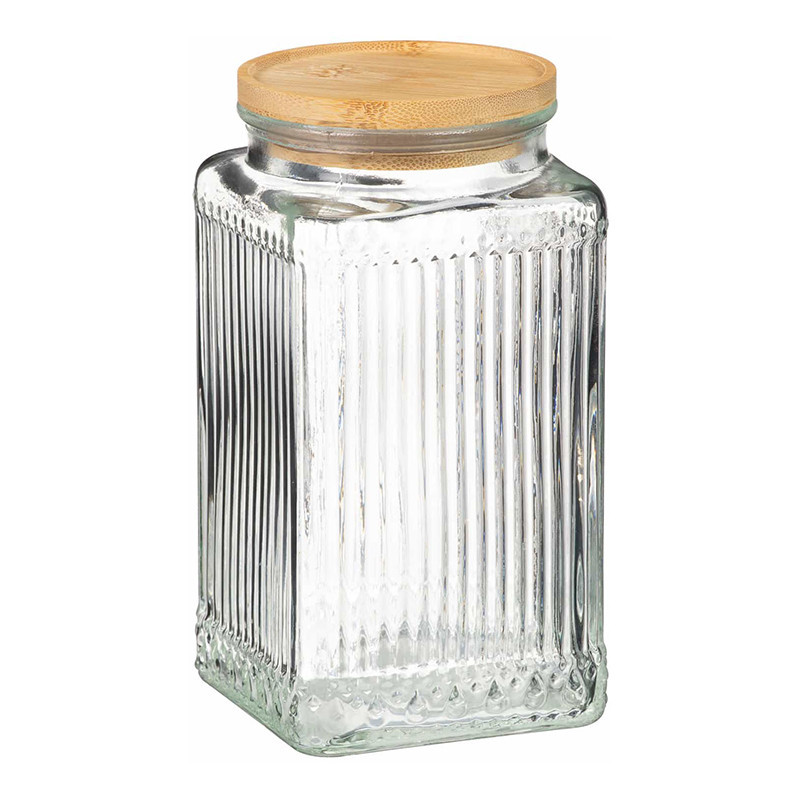 Bocal en verre strie 1l