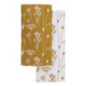 2 torchons capucine 50x70 jaune