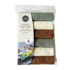 Pack microfibre x6 32x36cm