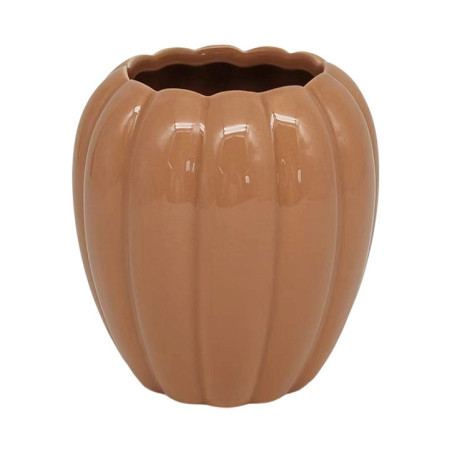 Pot brosse dent citrouille beige