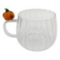 Mug en verre cotele/ citrouille