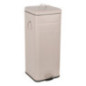 Poubelle metal pedale beige 30l