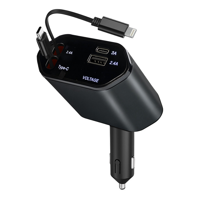 Chargeur voiture cables retract